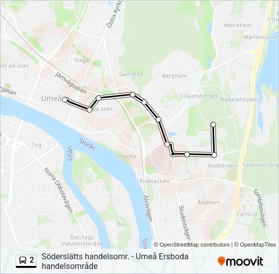 2 Bus Line Map