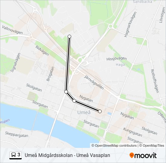 3 bus Line Map