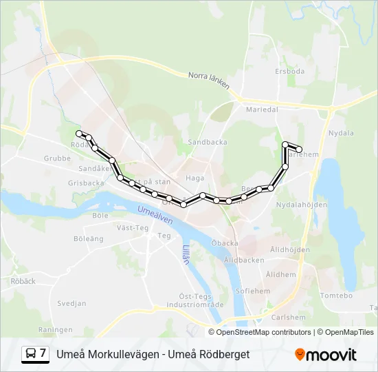 7 Bus Line Map