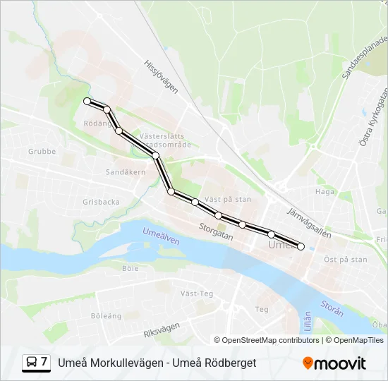 7 Bus Line Map
