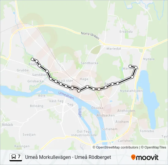 7 Bus Line Map