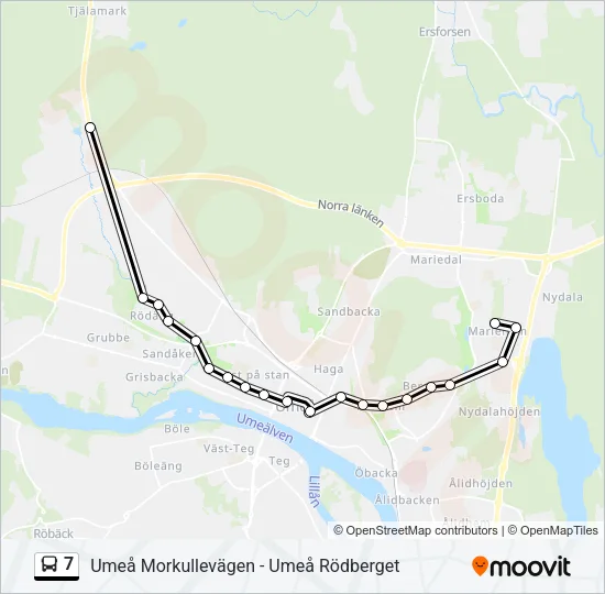 7 Bus Line Map