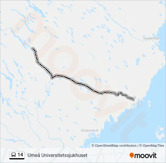 14 Bus Line Map
