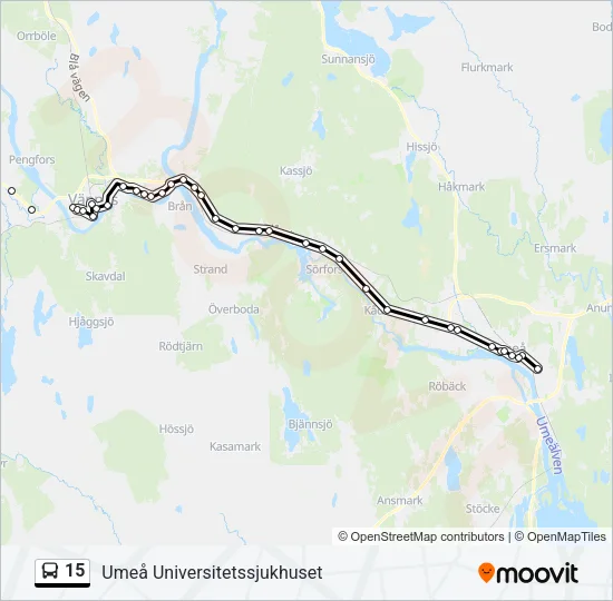 15 Bus Line Map