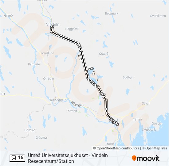 16 bus Line Map