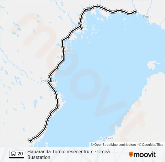 20 Bus Line Map