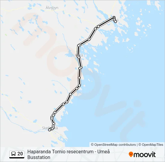 20 Bus Line Map