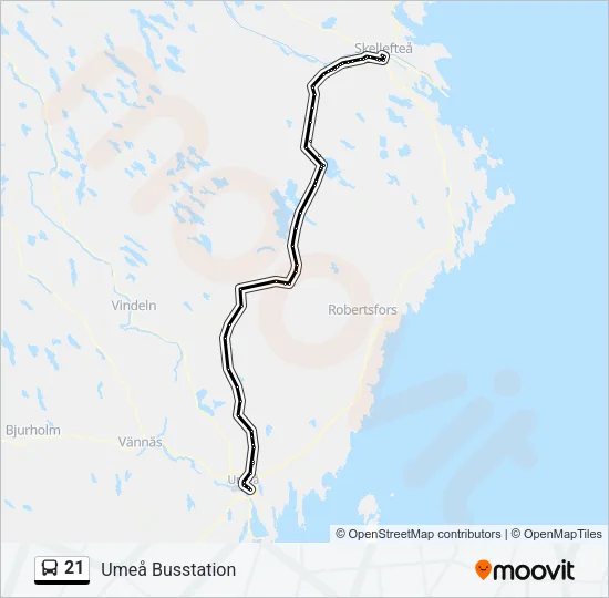 21 Bus Line Map