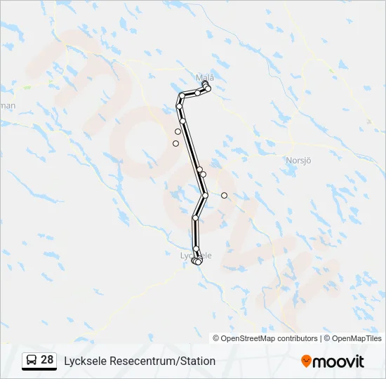 28 Bus Line Map
