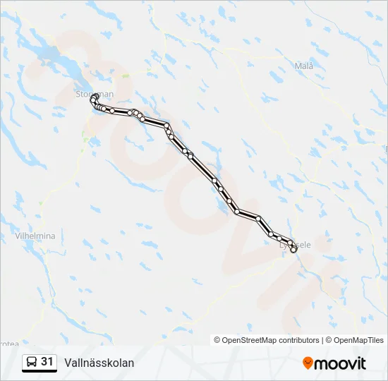 31 Bus Line Map