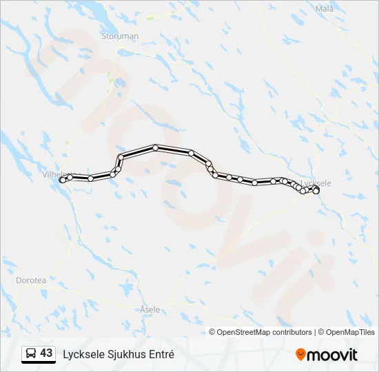 43 Bus Line Map