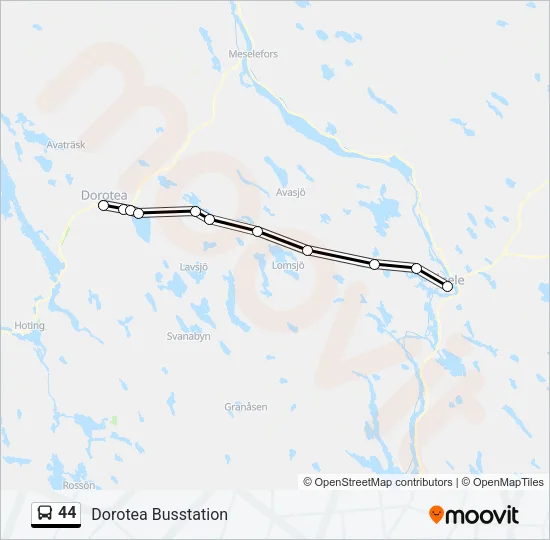44 Bus Line Map
