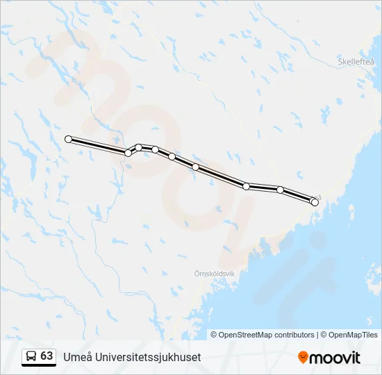 63 Bus Line Map