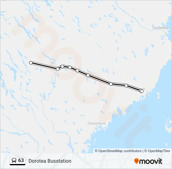 63 Bus Line Map