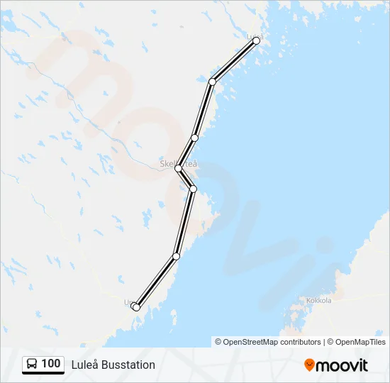 100 Bus Line Map