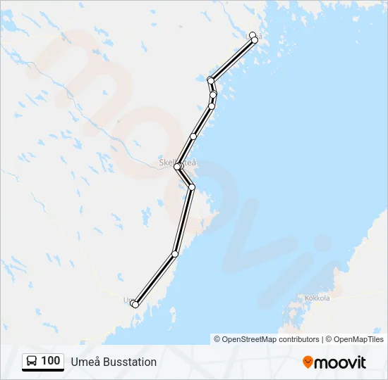 100 Bus Line Map