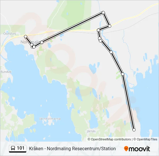 101 Bus Line Map