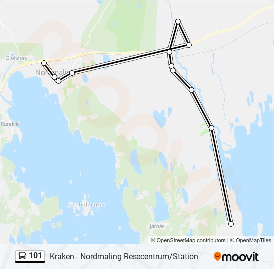 101 bus Line Map