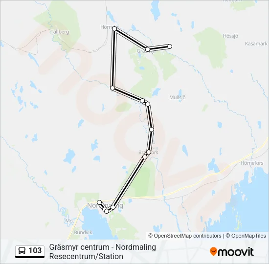 103 Bus Line Map