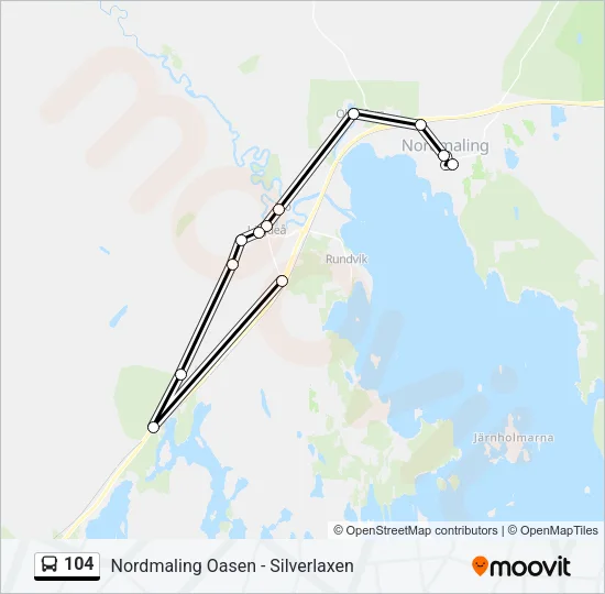 104 Bus Line Map