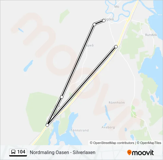 104 Bus Line Map