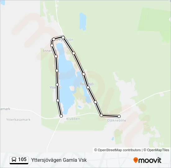 105 Bus Line Map
