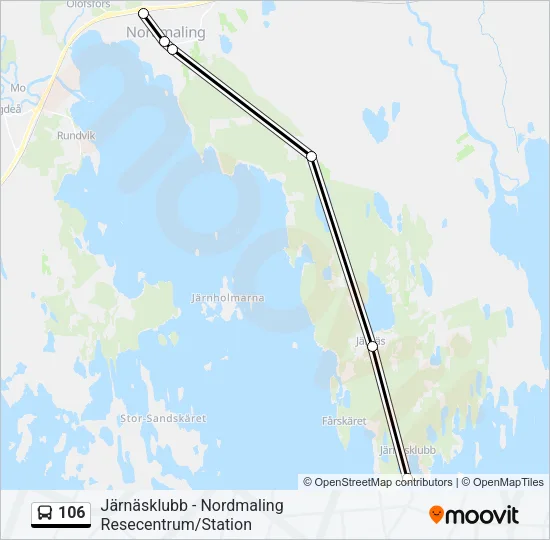 106 Bus Line Map