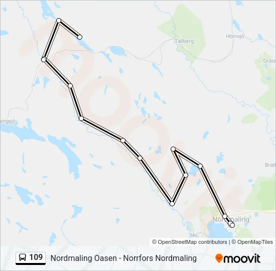 109 Bus Line Map