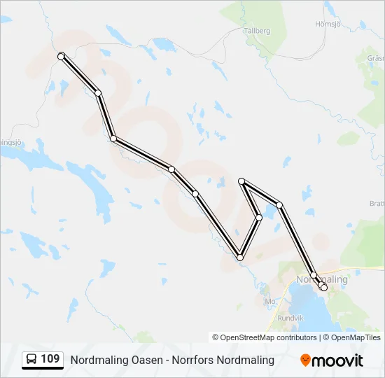 109 Bus Line Map