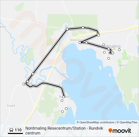 110 Bus Line Map