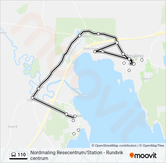 110 Bus Line Map