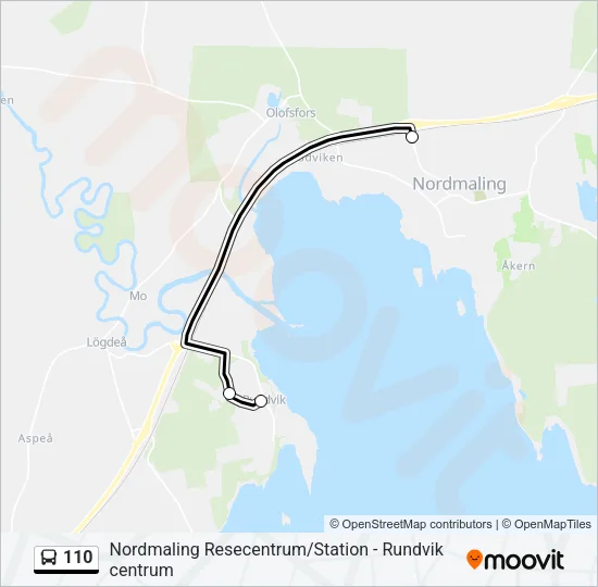 110 Bus Line Map