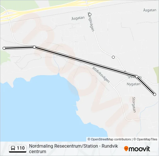 110 Bus Line Map