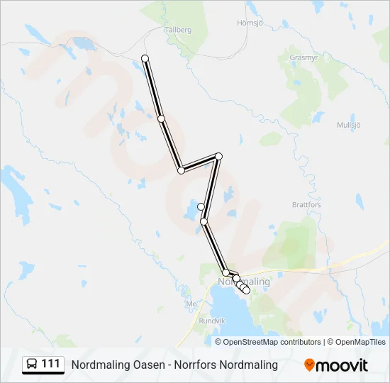 111 Bus Line Map