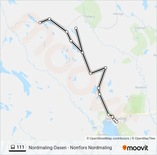 111 Bus Line Map