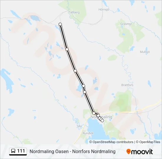 111 Bus Line Map