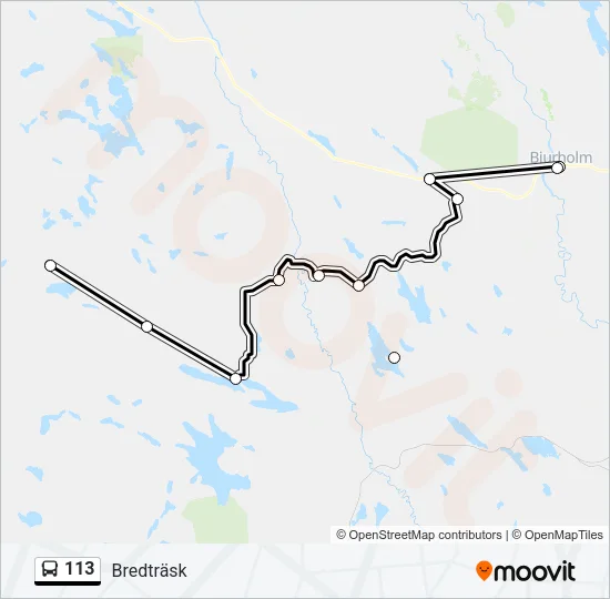 113 Bus Line Map