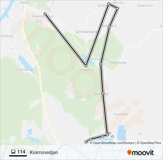 114 Bus Line Map