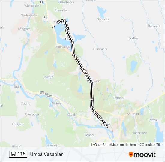 115 Bus Line Map