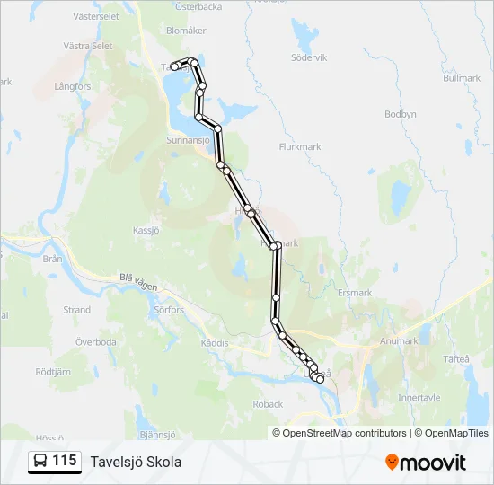115 Bus Line Map