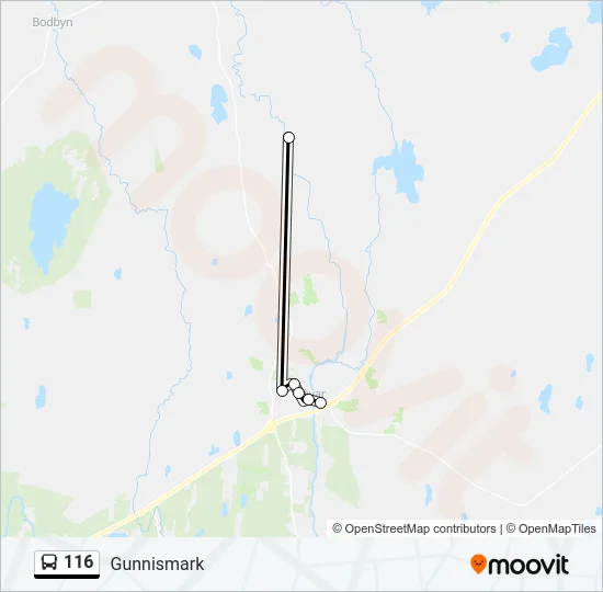116 Bus Line Map