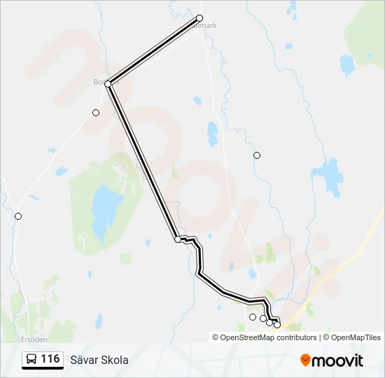 116 Bus Line Map