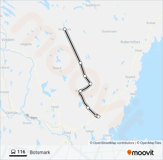 116 Bus Line Map