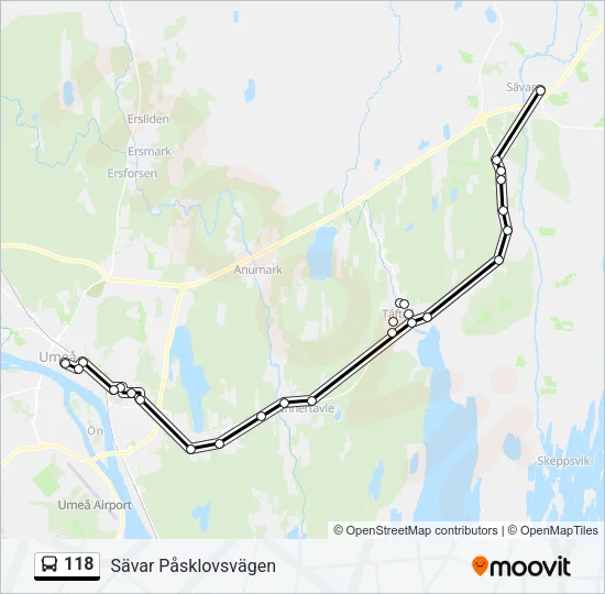 118 Bus Line Map