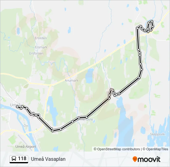 118 Bus Line Map