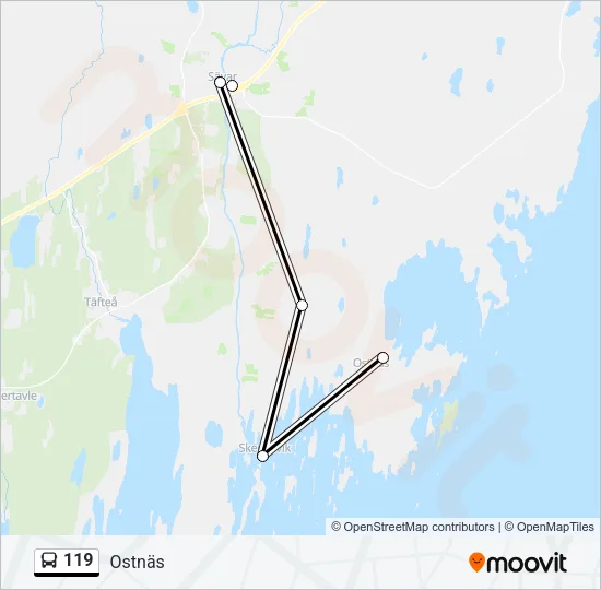 119 Bus Line Map