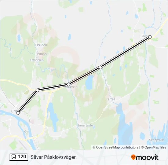 120 Bus Line Map