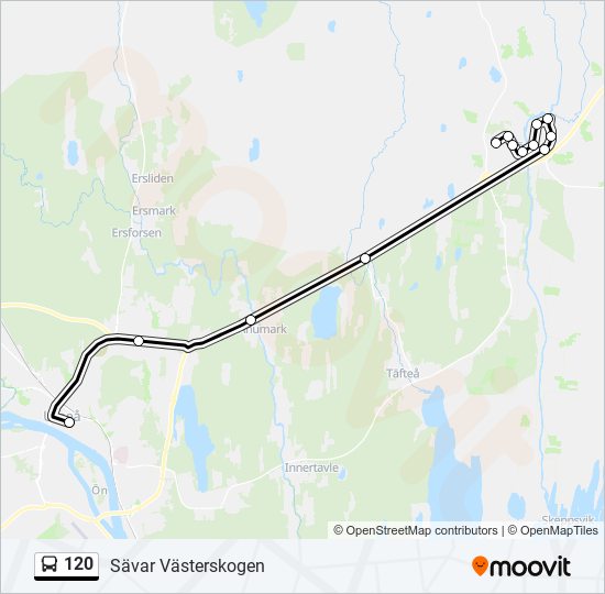 120 bus Line Map