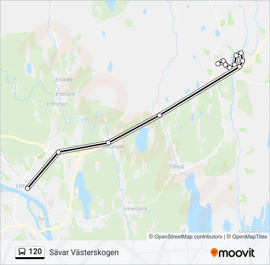 120 Bus Line Map