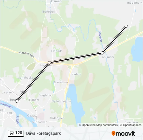 120 Bus Line Map